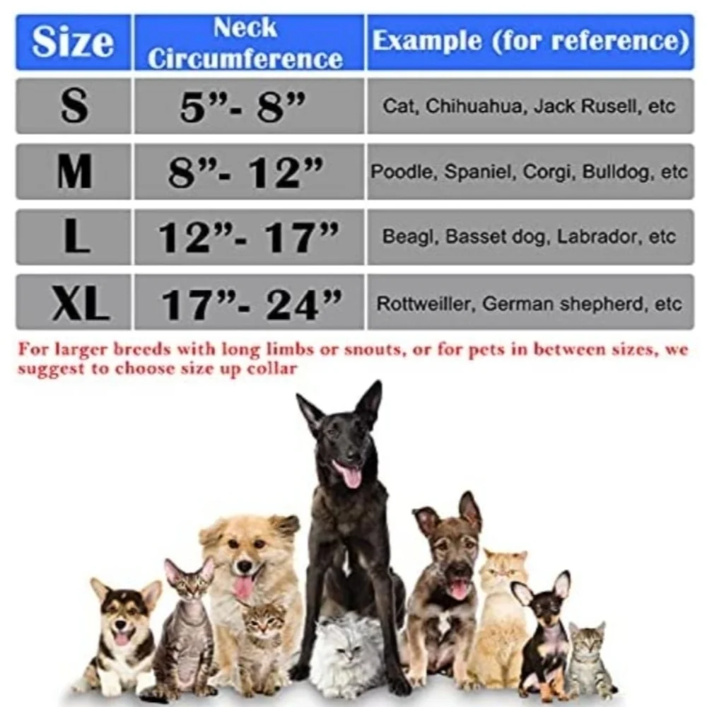Katoggy Inflatable Dog Cone, Soft Protective for Recovery After Surgery Size S